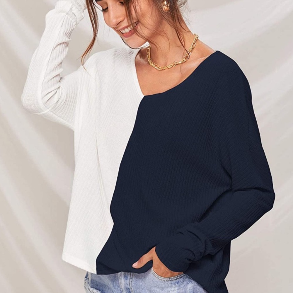 - ❤️❤️❤️monochrome Two tone top - Picture 2 of 2